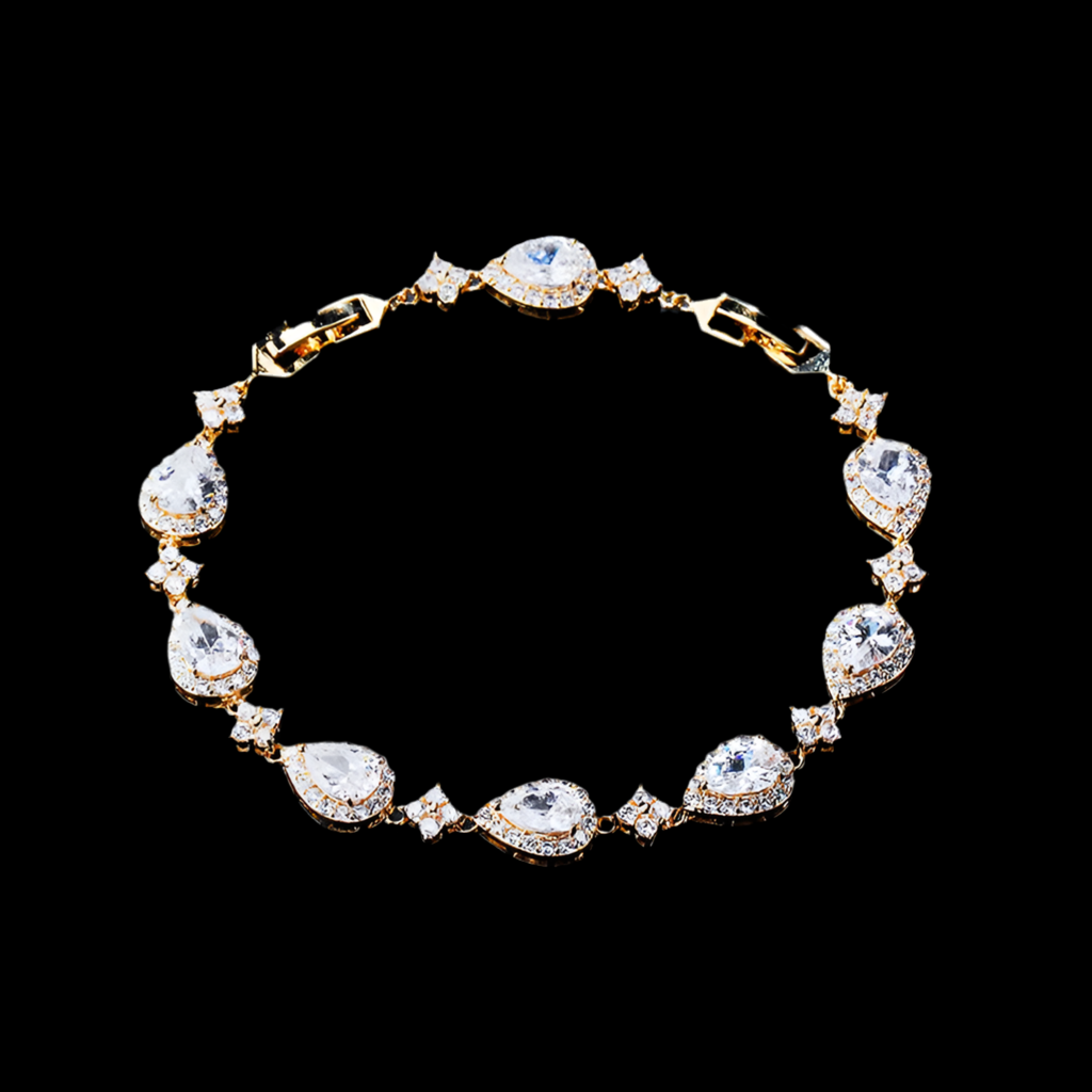 Classic Geometric Water Drop CZ Bracelet