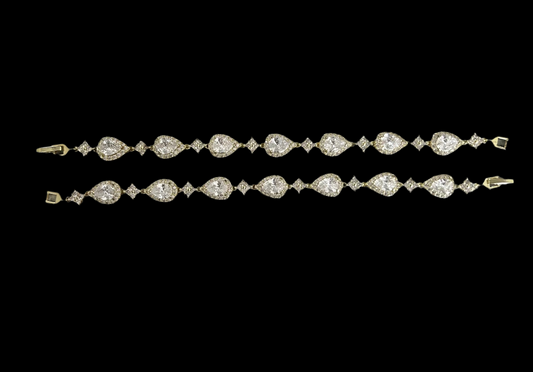 Classic Geometric Water Drop CZ Bracelet