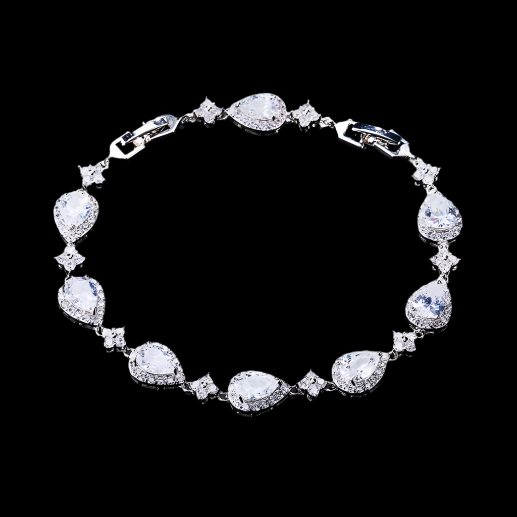 Classic Geometric Water Drop CZ Bracelet
