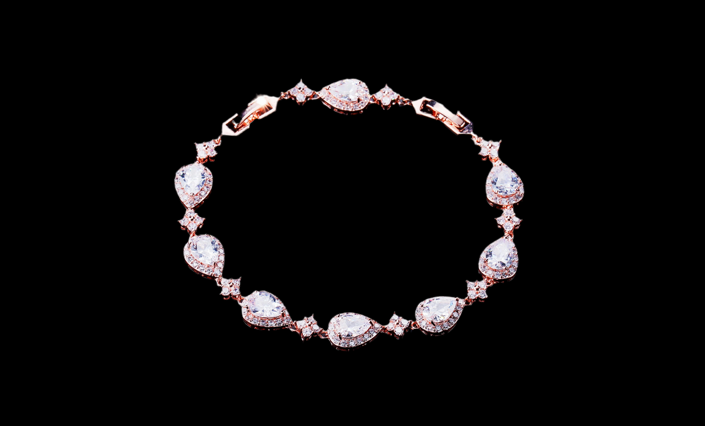 Classic Geometric Water Drop CZ Bracelet