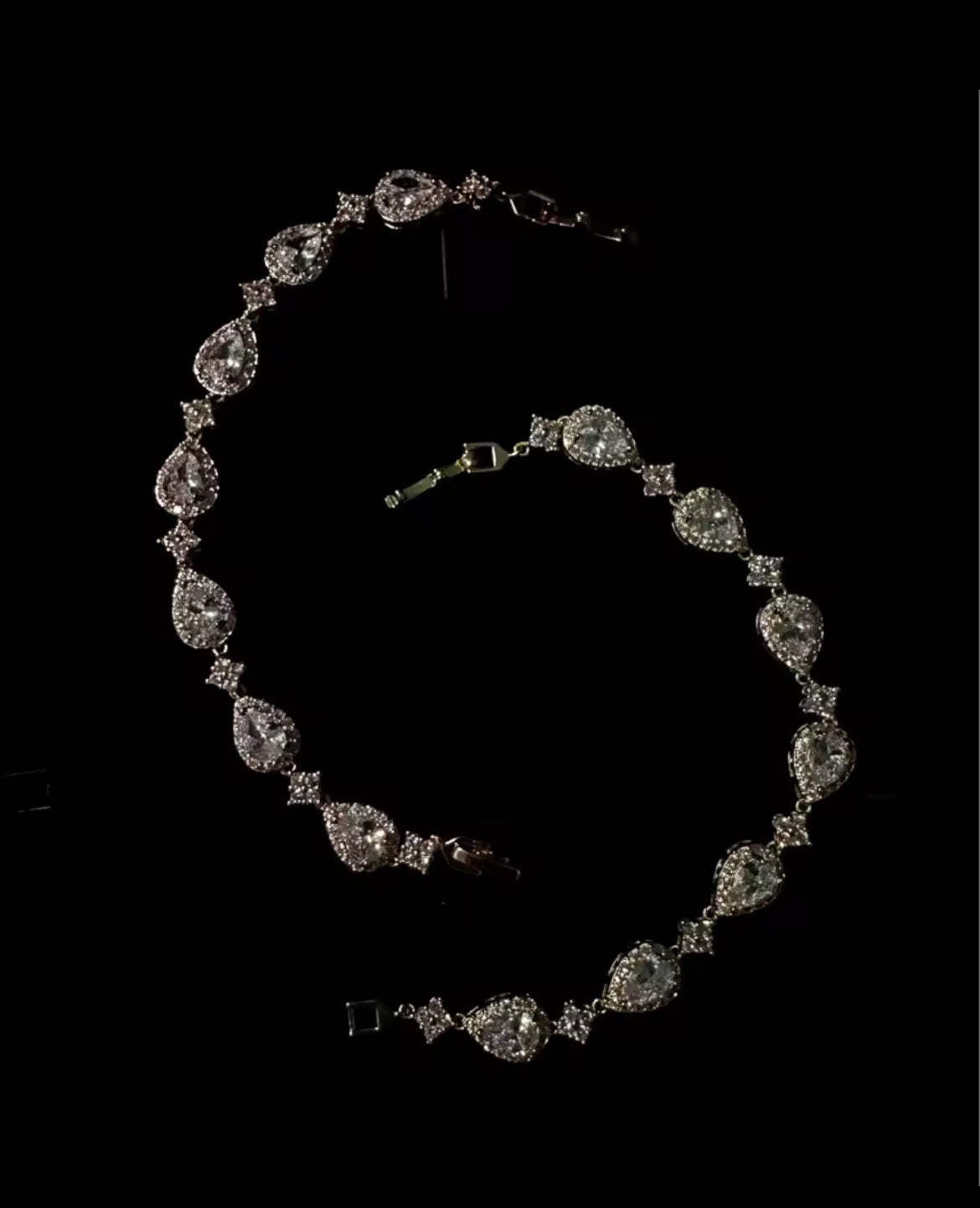 Classic Geometric Water Drop CZ Bracelet