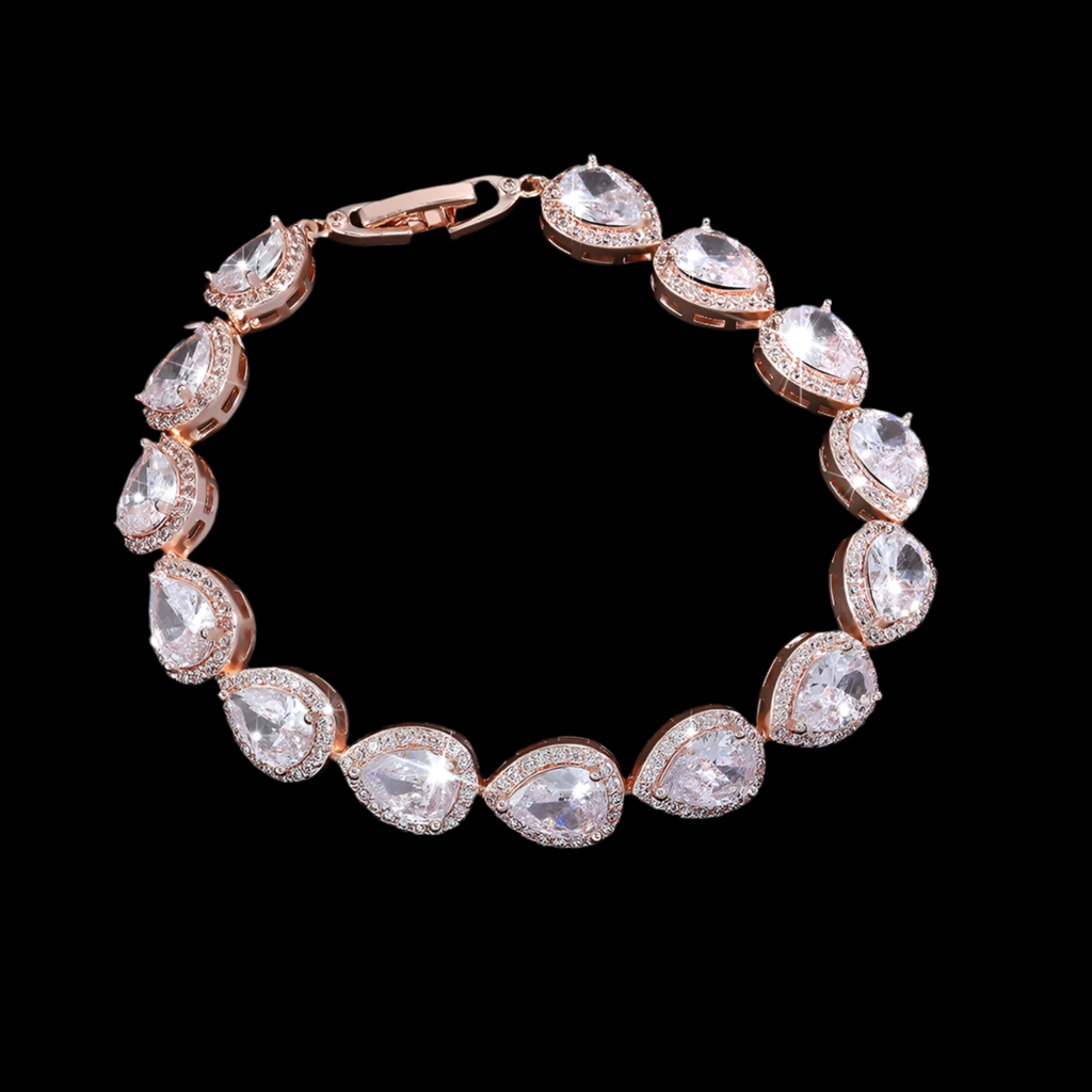 Classic Geometric Water Drop CZ Bracelet