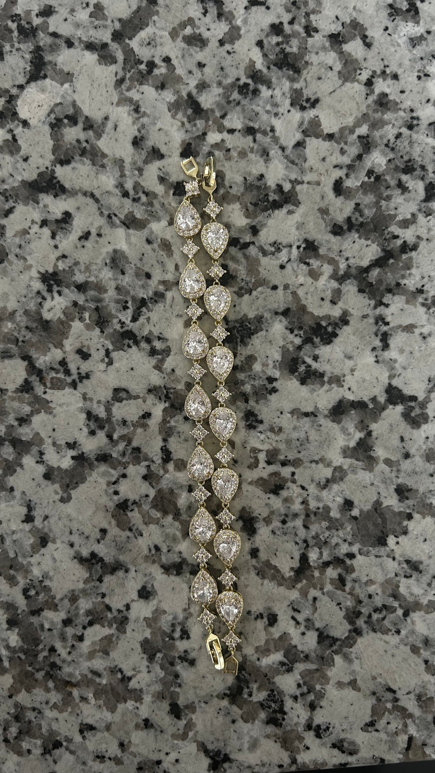 Classic Geometric Water Drop CZ Bracelet